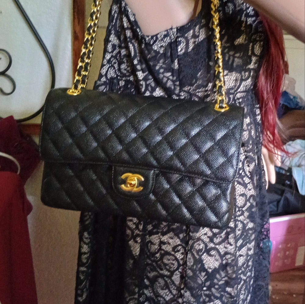 Chanel Black Quilted Leather Shoulder Bag